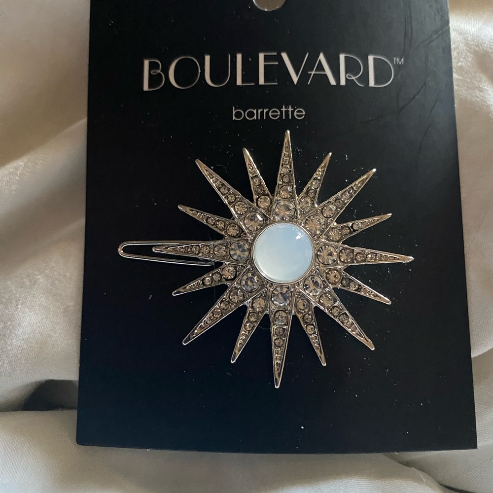 Boulevard Silver Starburst Hair Barrette